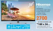 Hisense 32" HD Ready TV LEDN32D33