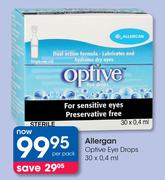 Allergan Optive Eye Drops-30 x 0.4ml Per Pack