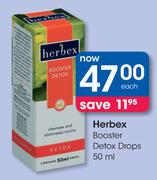 Herbex Booster Detox Drops-50ml Each