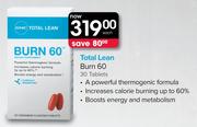 GNC Total Lean Burn 60-30 Tablets