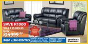 Grafton Everest Dynasty Leather Uppers 3-Piece Lounge Suite