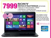 Sony Intel Core i3 Touch Notebook SVF15216SGW