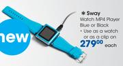 Sway Watch MP4 Player Blue Or Black-Each