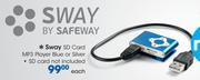 Sway SD Card MP3 Player Blue Or Silver-Each