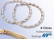 Clicks Twisted Hoop Earrings