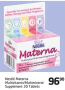 Nestle Materna Multivitamin/Multimineral Supplement-30 Tablets
