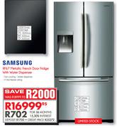 Samsung RF67 Metallic French Door Fridge With Water Dispenser