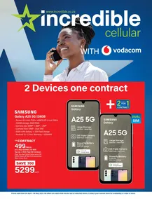 Incredible : Incredible Cellular With Vodacom (04 April - 06 May 2024 While Stocks Last)