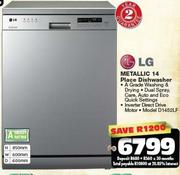 LG Metallic 14 Place Dishwasher D1452LF