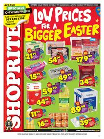Shoprite Western Cape : Low Prices For A Bigger Easter (11 March - 17 March 2024)