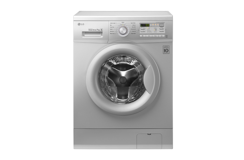 LG 7kg Silver Front Loader Washing Machine: F10B8QDP5