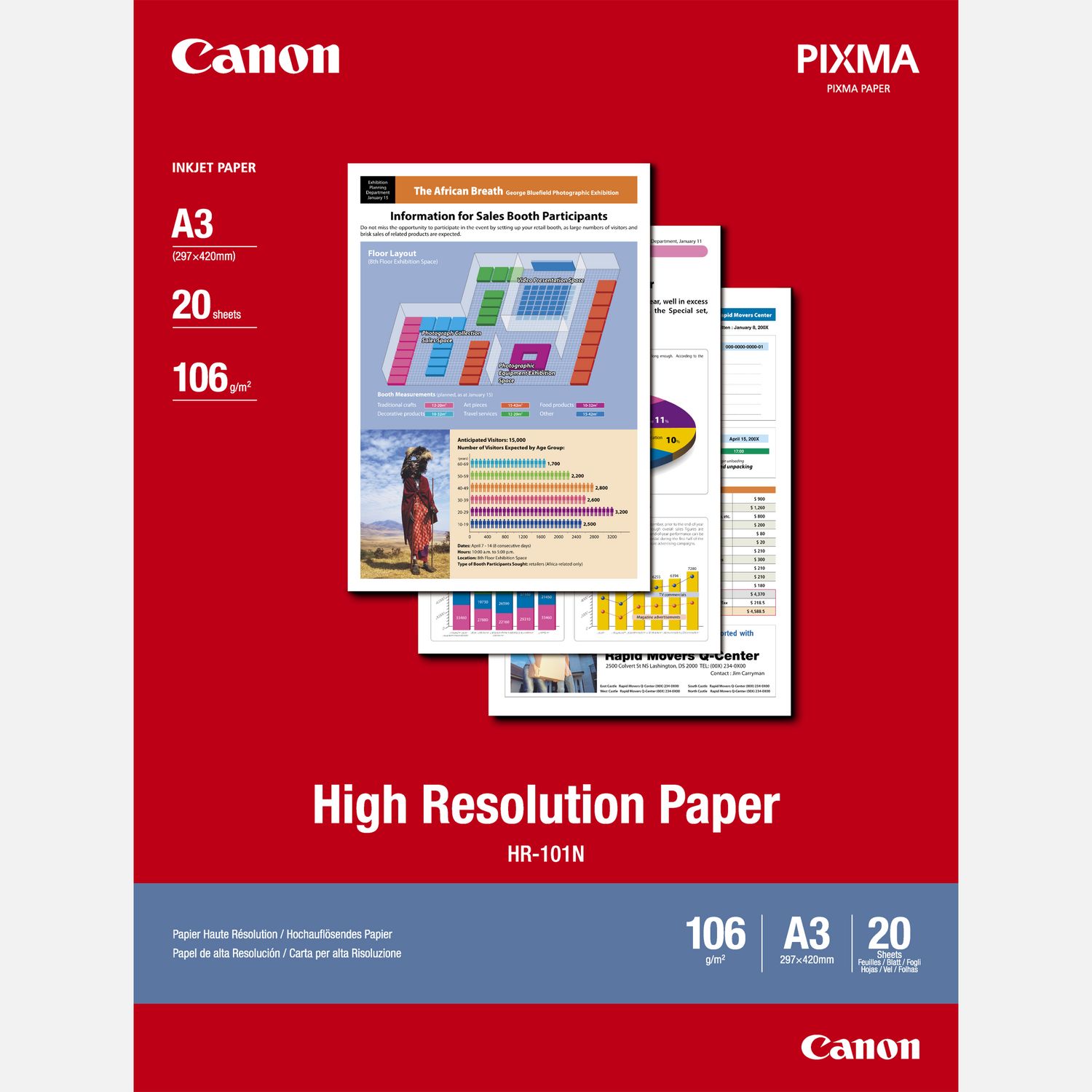 Canon HR-101N Business Use A4 High Resolution Paper (50 Sheets)
