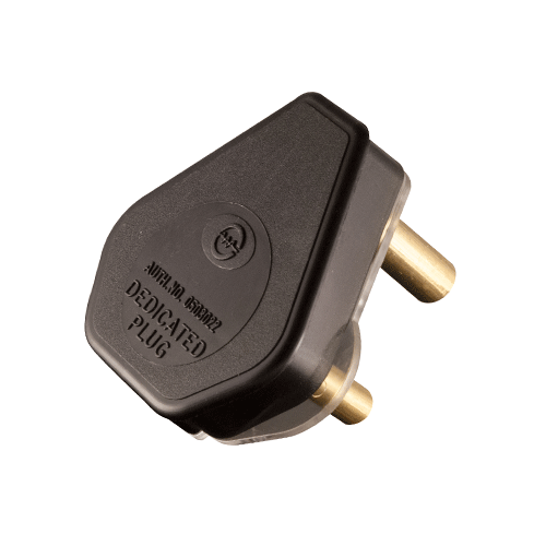 Crabtree Coloured Plug Top 3pin – Black (16a)