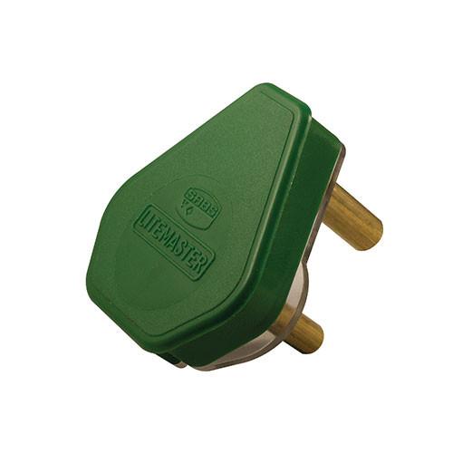 Crabtree Coloured Plug 3pin – Green (16a)