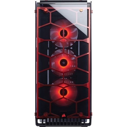 Corsair Crystal Series 570X RGB Gaming Case - Red 