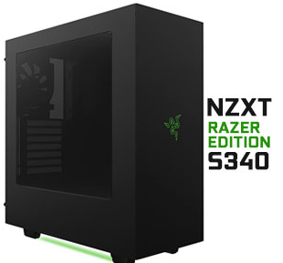 NZXT S340 Razer Special Edition Matte Black ATX Mid Tower Gaming Case