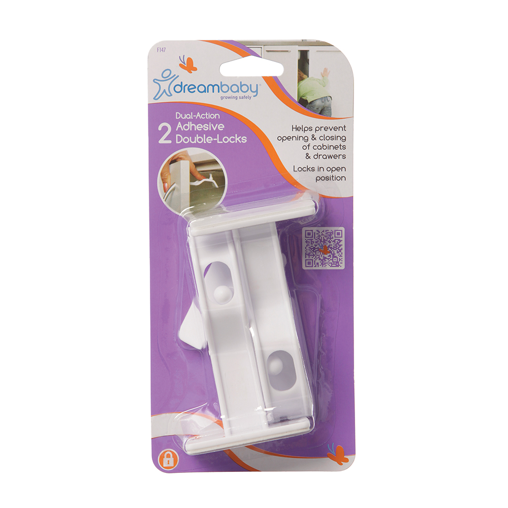 Dream Baby Adhesive Double Locks – White