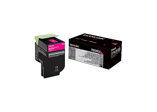 Lexmark 700H3 High Yield Original Toner Cartridge in Magenta (LCCP)