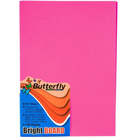 Butterfly A4 Bright Board 100s - Pink