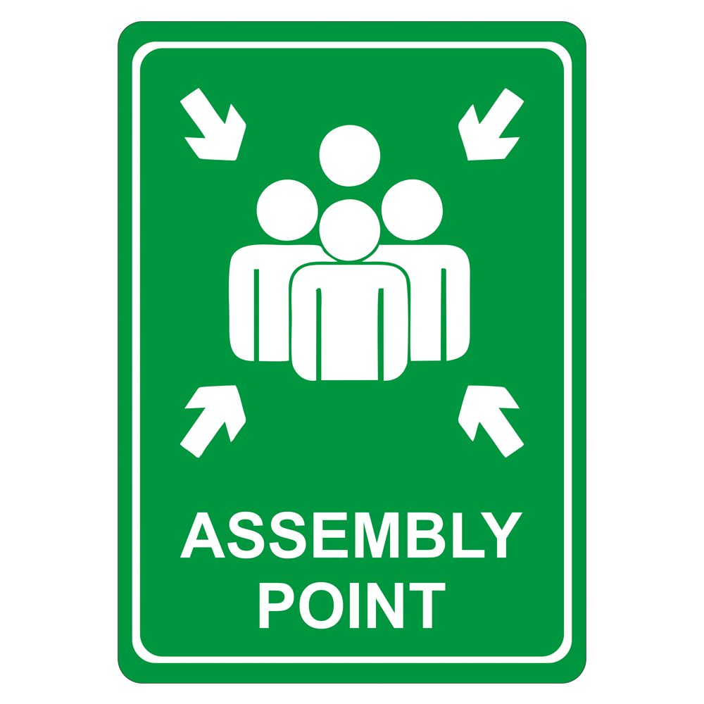 Parrot Products: Green Assembly Point Symbolic Sign