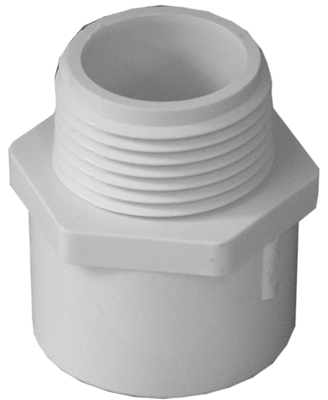 Builders PVC Adapter Male 25mm (2 pack)
