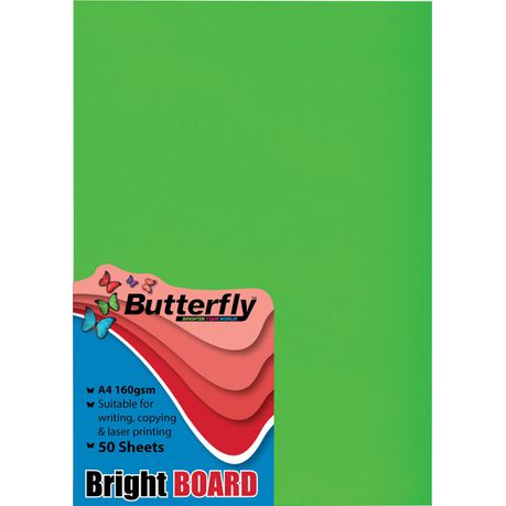 Butterfly A4 Bright Board 50s - Green