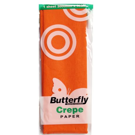 Butterfly Crepe Paper 1 Sheet - Orange (C15)