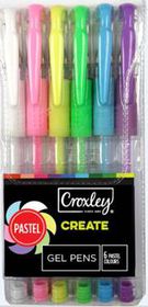 Croxley Create Glitter Gel Pens - Assorted (Blister of 6)