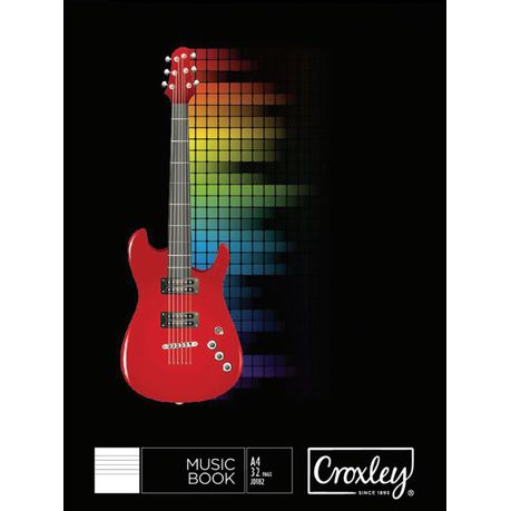 Croxley JD182 32 Page A4 12 Stave Wire Stitched Music Book (Pack of 10)