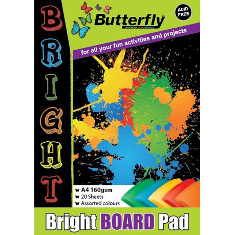 Butterfly Project Board Pad - Bright A4 20 Sheets