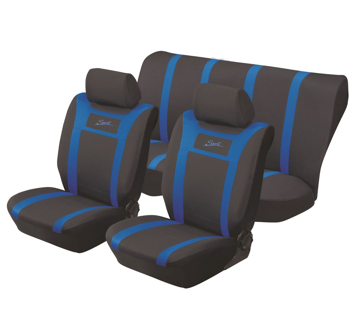 Stingray Sport Full Car Seat Cover Set - 6 Piece (Blue)