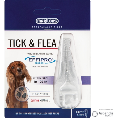 Marltons Effipro Medium Dog Tick and Flea