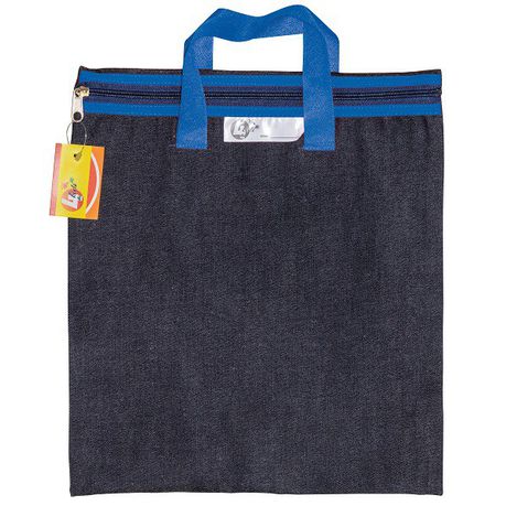 4Kids - Denim - Library Book Bag With Handle (Blue)