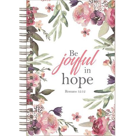 Christian Art Gifts: Be Joyful In Hope Wirebound Notebook