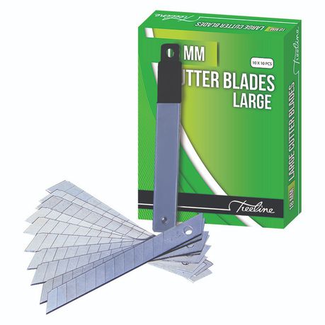 Treeline 18mm Stainless Steel Cutter Blades - Tube of 10