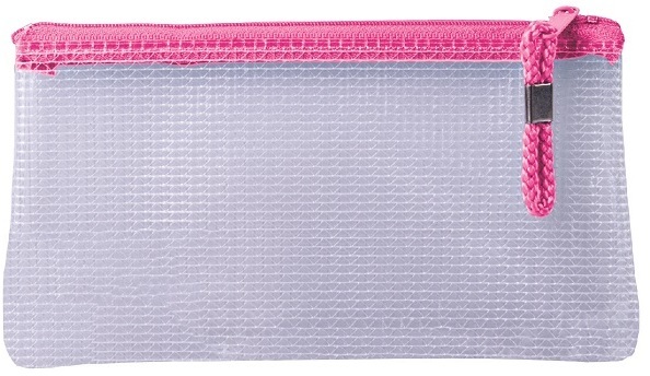 Treeline: Mesh Pencil Bag with Pink Zip (22cm)