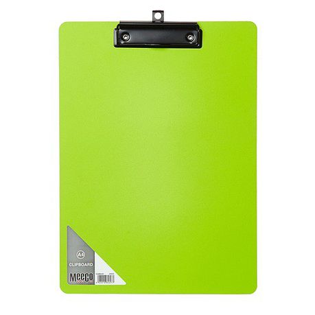 Meeco A4 Clipboard with Cover (Green)