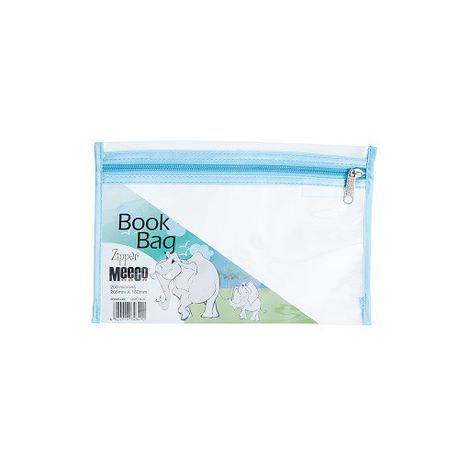 Meeco - A5 Book Bag With Zip Closure - Blue 
