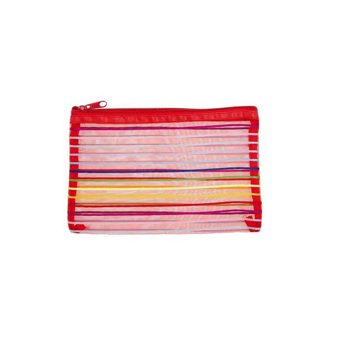 Meeco Mesh Small (21cm) Pencil Bag - Red