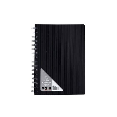 Meeco Executive A5 80 Ruled Sheets Spiral Bound Notebook (Black)