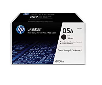 HP 05A Black Laser Toner Cartridges - Dual Pack