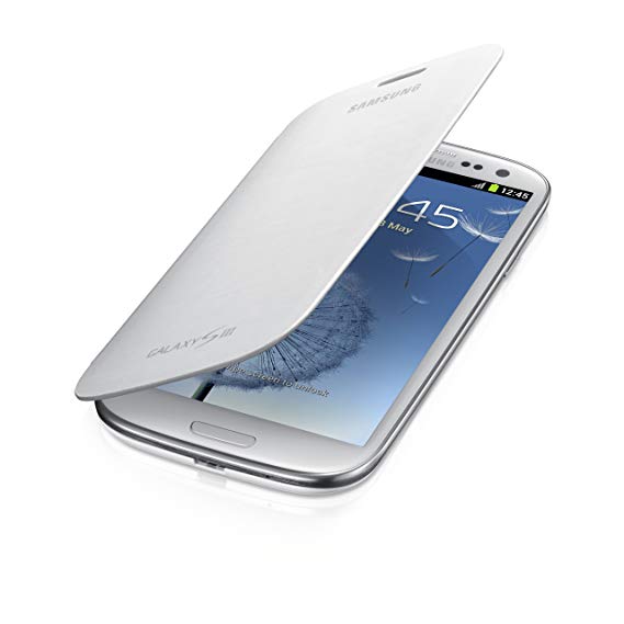 Samsung Galaxy SIII Flip Cover - Marble White