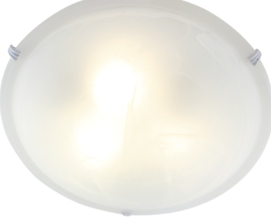 Eurolux C48W - Round Ceiling Light with Styled Clips - White
