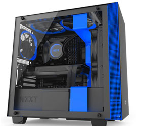 NZXT H700 Tempered Glass Gaming Case - Black/Blue