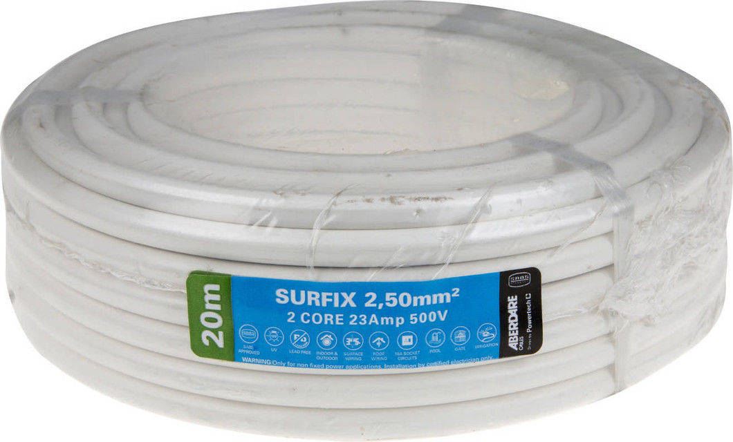 Aberdare Surfix 2 Core and Earth White (1.5mm x 50m)