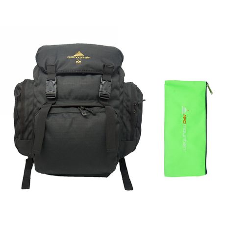 Red Mountain Graffiti 22 Black School Backpack & Green Pencil Bag Combo