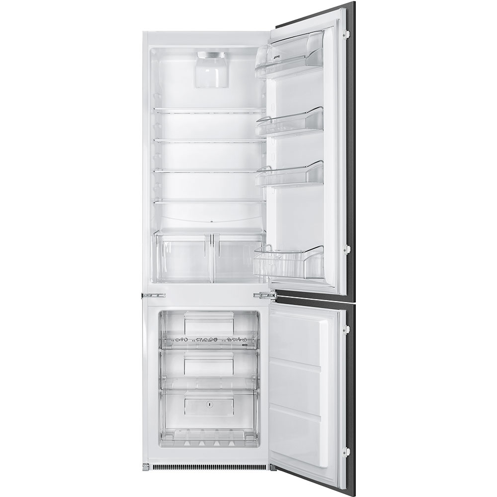 Smeg C3172NP: 54cm Integrated Combination Fridge-freezer with Reversible Door Hinge