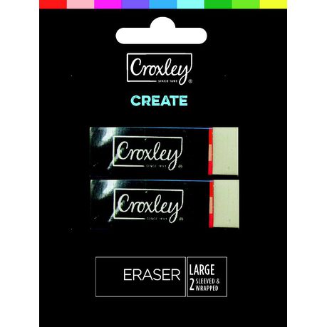 Croxley Create Large Erasers - Blister of 2