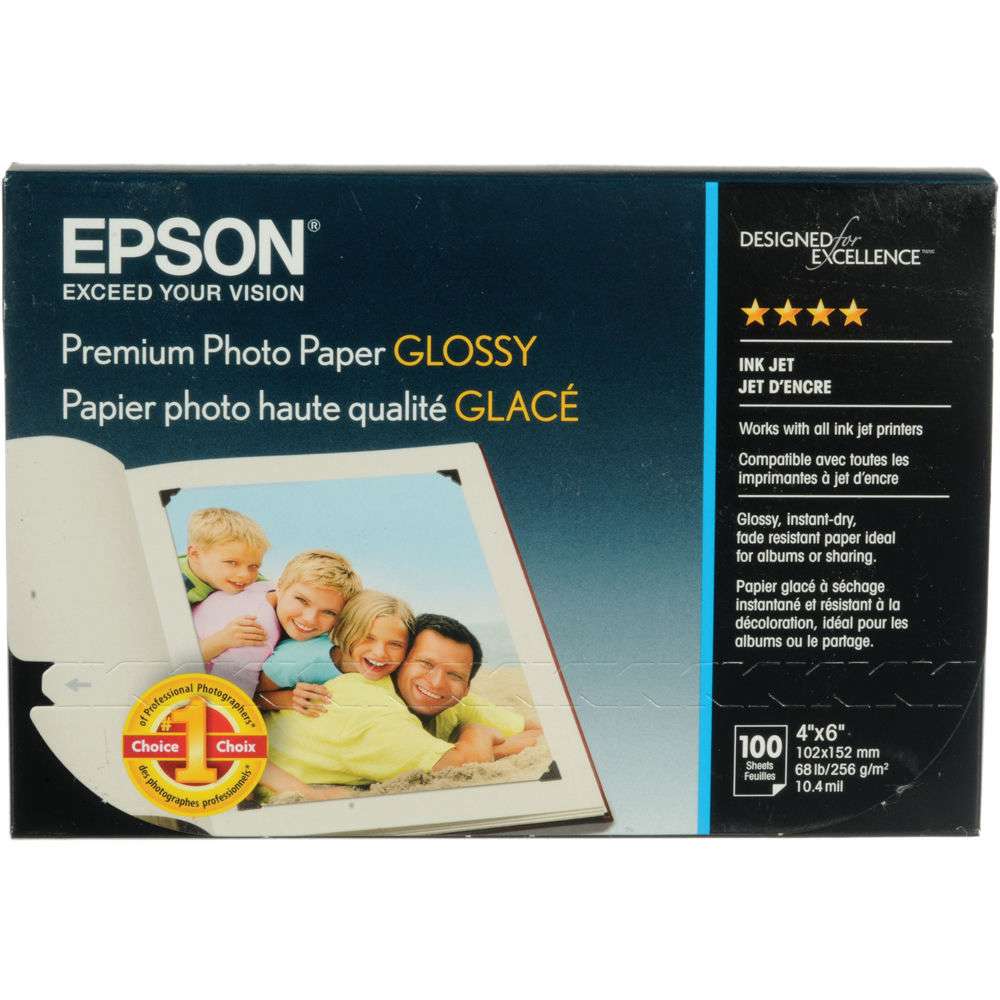 Epson Premium Glossy Photo Paper (4 x 6") - 50 Sheets