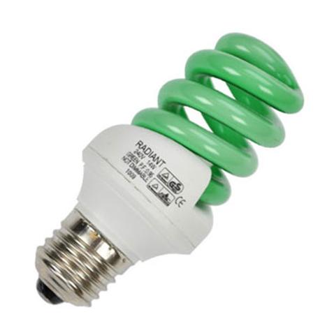 Eurolux Compact Fluorescent Spiral 12w B22 Green